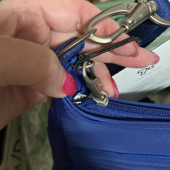 NWT Traveling anti theft security bag BRIGHT blue boho collection - Picture 8 of 8